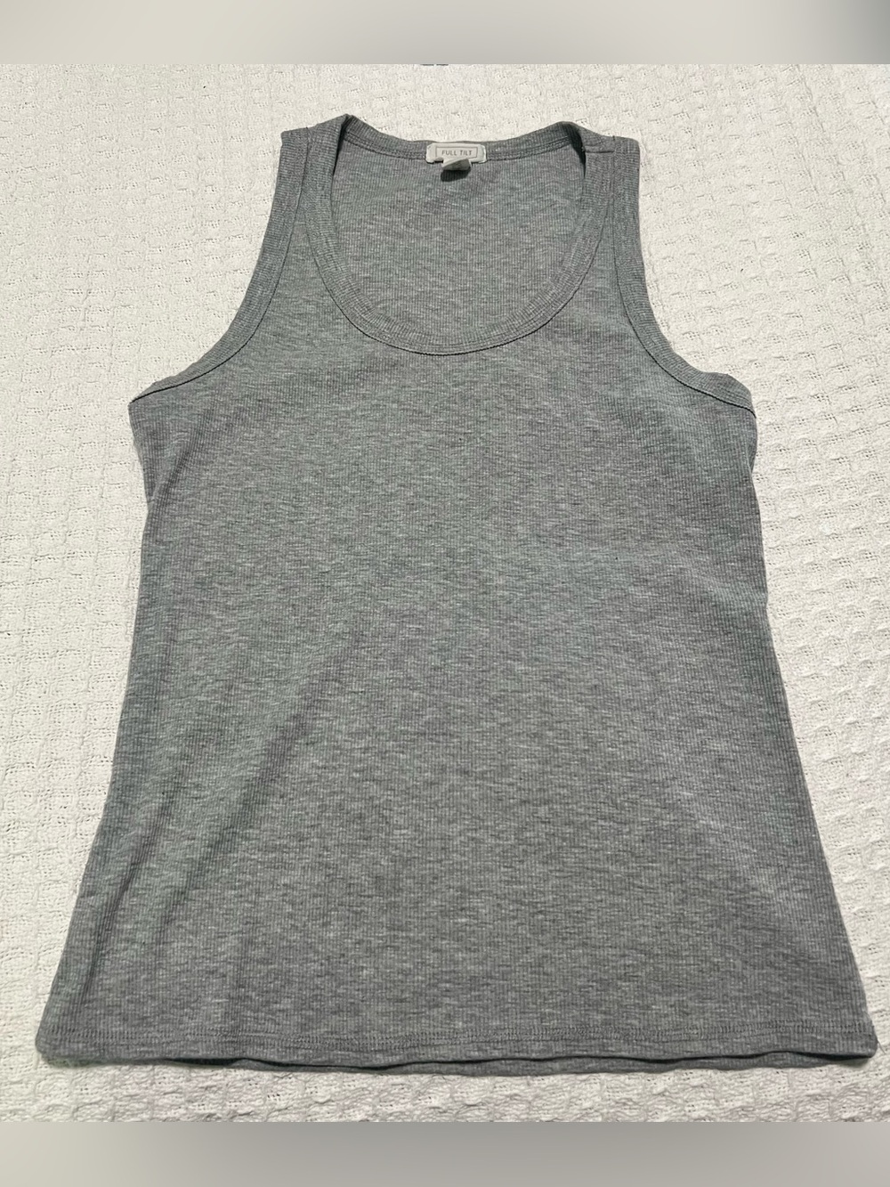 Full Tilt Women’s Basic Ribbed Tank Heather Gray Size Small